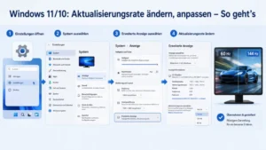 Windows 11/10: Aktualisierungsrate ändern, anpassen – So geht’s