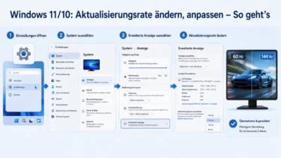 Windows 11/10: Aktualisierungsrate ändern, anpassen – So geht’s