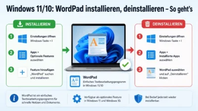 Windows 11/10: WordPad installieren, deinstallieren – So geht’s