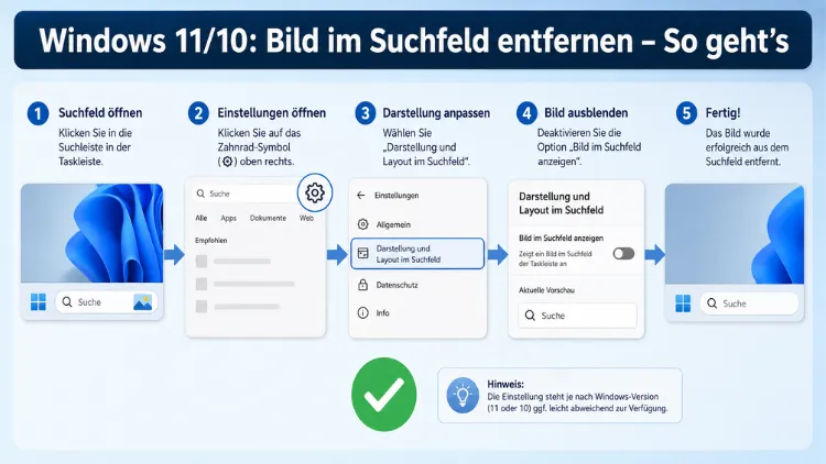 Windows 11/10: Bild im Suchfeld entfernen – So geht’s