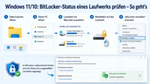 Windows 11/10: BitLocker-Status eines Laufwerks prüfen – So geht’s