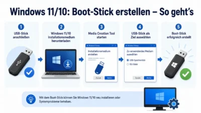 Windows 11/10: Boot-Stick erstellen – So geht’s