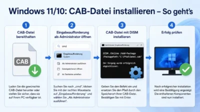 Windows 11/10: CAB-Datei installieren – So geht’s