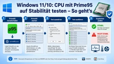 Windows 11/10: CPU mit Prime95 auf Stabilität testen – So geht’s