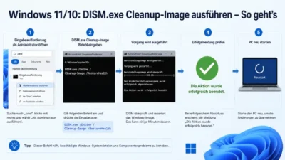 Windows 11/10: DISM.exe Cleanup-Image ausführen – So geht’s