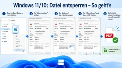 Windows 11/10: Datei entsperren – So geht’s
