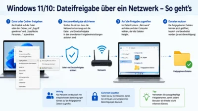 Windows 11/10: Dateifreigabe über ein Netzwerk – So geht’s