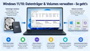 Windows 11/10: Datenträger & Volumes verwalten – So geht’s
