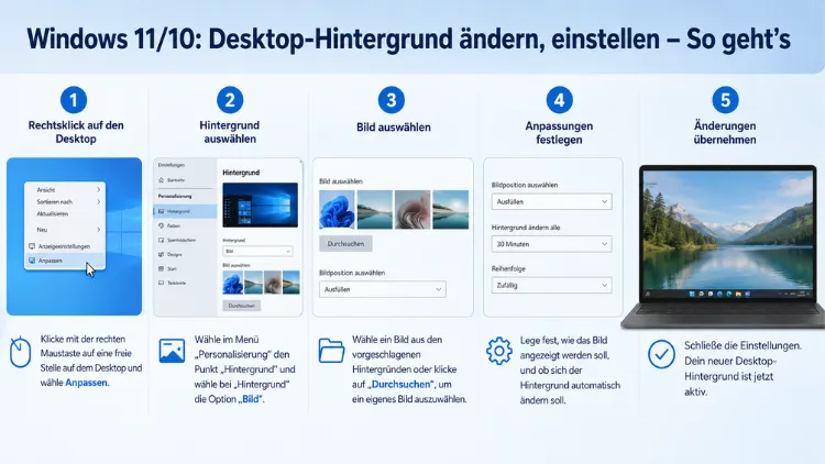 Windows 11/10: Desktop-Hintergrund ändern und einstellen – So geht’s