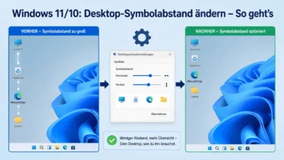 Windows 11/10: Desktop-Symbolabstand ändern – So geht’s