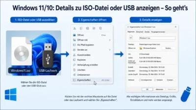 Windows 11/10: Details zu ISO-Datei oder USB anzeigen – So geht’s