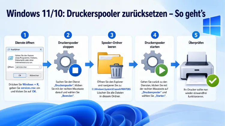 Windows 11/10: Druckerspooler zurücksetzen – So geht’s