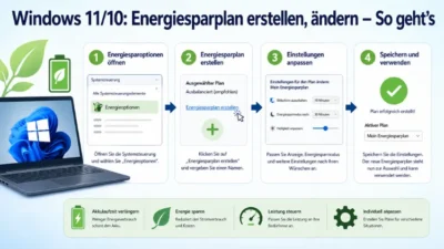 Windows 11/10: Energiesparplan erstellen, ändern – So geht’s