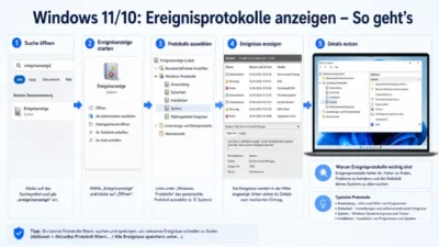 Windows 11/10: Ereignisprotokolle anzeigen – So geht’s