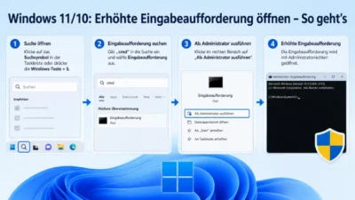 Windows 11/10: Erhöhte Eingabeaufforderung öffnen – So geht’s