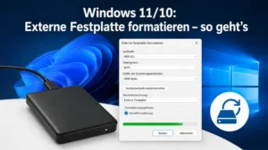 Windows 11/10: Externe Festplatte formatieren – so geht’s