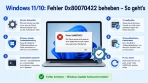 Windows 11/10: Fehler 0x80070422 beheben – So geht’s