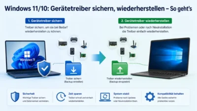 Windows 11/10: Gerätetreiber sichern, wiederherstellen – So geht’s