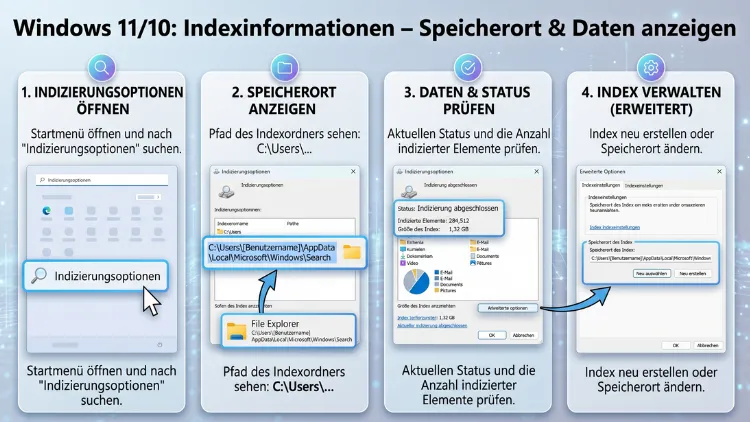 Windows 11/10: Indexinformationen – Speicherort & Daten anzeigen
