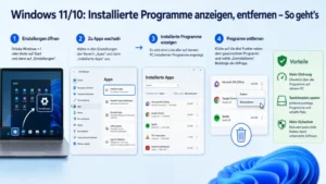 Windows 11/10: Installierte Programme anzeigen, entfernen – So geht’s