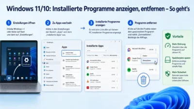 Windows 11/10: Installierte Programme anzeigen, entfernen – So geht’s