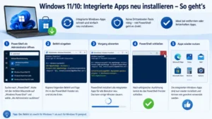Windows 11/10: Integrierte Apps neu installieren – So geht’s