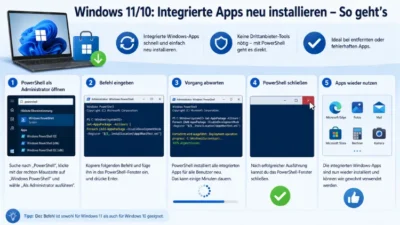 Windows 11/10: Integrierte Apps neu installieren – So geht’s