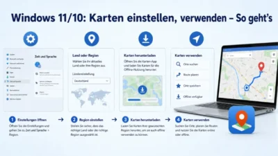 Windows 11/10: Karten einstellen, verwenden – So geht’s