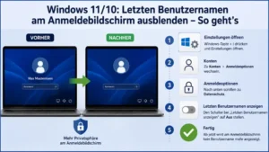 Windows 11/10: Letzten Benutzernamen am Anmeldebildschirm ausblenden – So geht’s