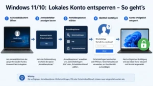 Windows 11/10: Lokales Konto entsperren – So geht’s