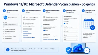 Windows 11/10: Microsoft Defender-Scan planen – So geht’s