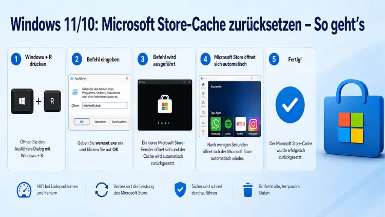 Windows 11/10: Microsoft Store-Cache zurücksetzen – So geht’s