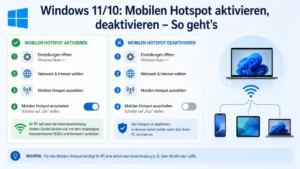 Windows 11/10: Mobilen Hotspot aktivieren, deaktivieren – So geht’s