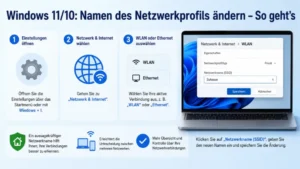 Windows 11/10: Namen des Netzwerkprofils ändern – So geht’s