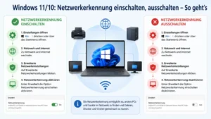 Windows 11/10: Netzwerkerkennung einschalten, ausschalten – So geht’s