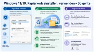 Windows 11/10: Papierkorb einstellen, verwenden – So geht’s