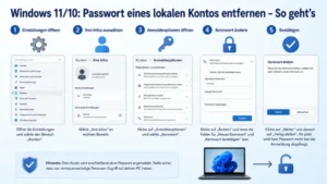 Windows 11/10: Passwort eines lokalen Kontos entfernen – So geht’s