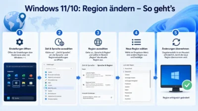 Windows 11/10: Region ändern – So geht’s schnell