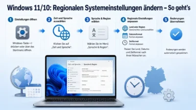 Windows 11/10: Regionale Systemeinstellungen ändern – So geht’s