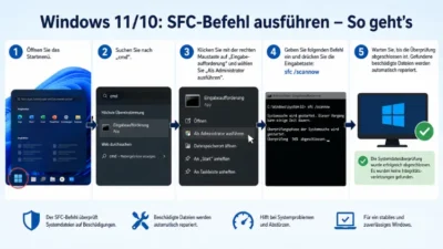 Windows 11/10: SFC-Befehl ausführen – So geht’s