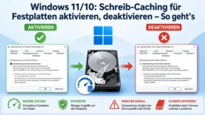 Windows 11/10: Schreib-Caching für Festplatten aktivieren, deaktivieren – So geht’s