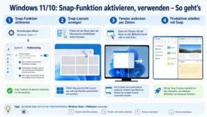 Windows 11/10: Snap-Funktion aktivieren, verwenden – So geht’s