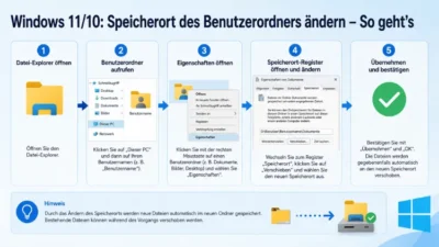 Windows 11/10: Speicherort des Benutzerordners ändern – So geht’s