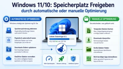 Windows 11/10: Speicherplatz Freigeben durch automatische oder manuelle Optimierung