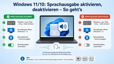 Windows 11/10: Sprachausgabe aktivieren, deaktivieren – So geht’s