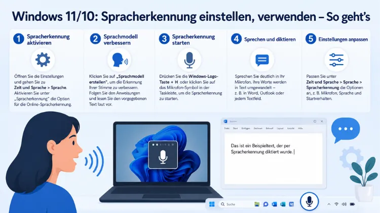Windows 11/10: Spracherkennung einstellen, verwenden – So geht’s