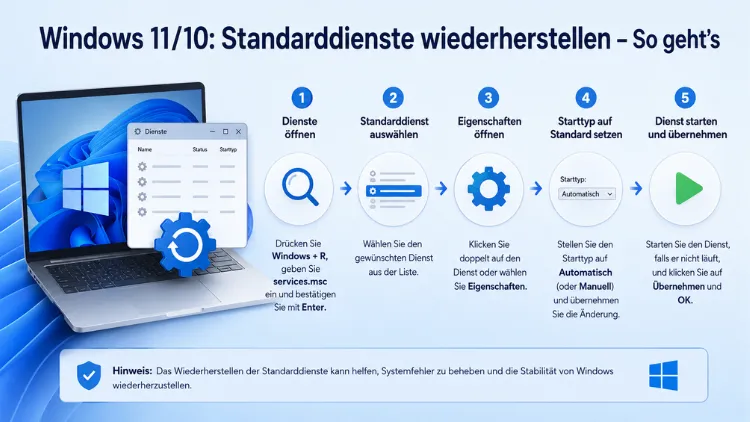 Windows 11/10: Standarddienste wiederherstellen – So geht’s