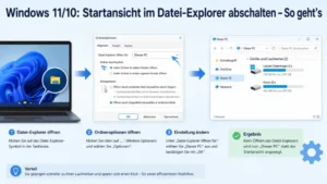 Windows 11/10: Startansicht im Datei-Explorer abschalten – So geht’s