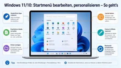 Windows 11/10: Startmenü bearbeiten, personalisieren – So geht’s