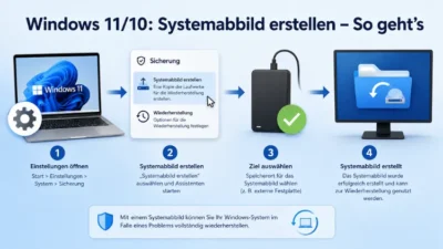 Windows 11/10: Systemabbild erstellen – So geht’s
